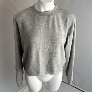 Enti light gray soft long sleeve crew neck loungewear top